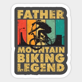 Father Mountain Biking Legend Sticker